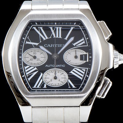 레플리카 [까르띠에] 남성용 로드스터 크로노그래프 블랙다이얼 CAR0302  