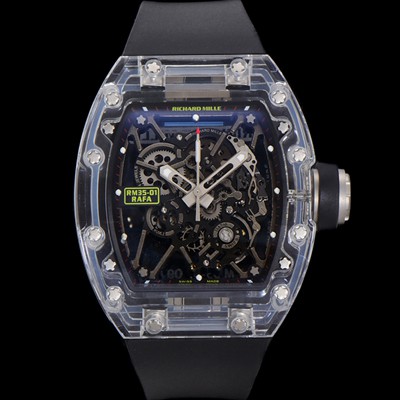 레플리카 [리차드밀러] 남성용 RM035-01 라파 수동/기계식 무브먼트 50mm 우레탄줄 스캘래톤 블랙 다이얼 ric0225  