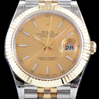 레플리카 [로렉스] 남성용 최고급형!!데이져스트II 126333-62613 GM사 추가업데이트!! 18K 옐로골드 투톤 콤비 골드 다이얼 브레이슬릿 스위스 ETA 2836-2 오토매틱 무브먼트 ROL0355  