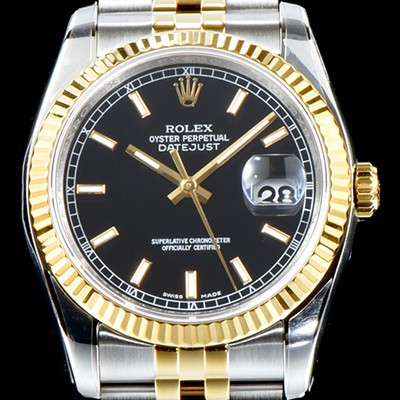 레플리카 [로렉스] 남성용 1:1퀄리티!! 데이져스트 116233 오이스터 36mm 18K 옐로우골드 블랙 다이얼 쥬빌리 브레이슬릿 칼리버 3135타입 오토매틱 무브먼트 ROL0300  