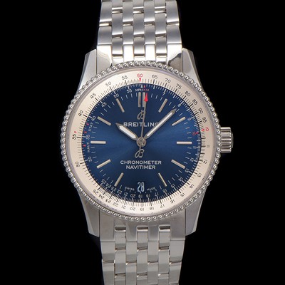 레플리카 [브라이틀링] 남성용 네비타이머 A17325211C1A1 크로노그래프 오토매틱 2824타입 38mm 메탈줄 블루 다이얼 bre6025  