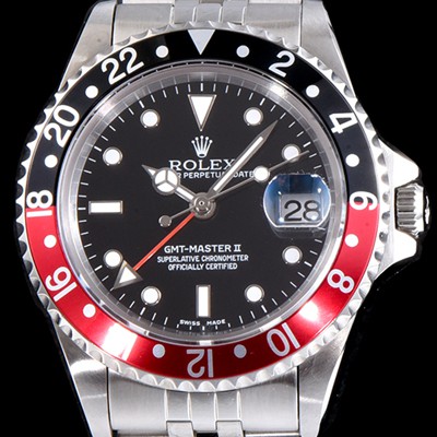 레플리카 [로렉스] 남성용 업그레이드 모델!!지엠티 마스터II 126710BLRO-0001 듀얼 타임 블랙/레드 투톤 24시간 회전 베젤 블랙 다이얼 5선 쥬빌리 브레이슬릿 오토매틱 무브먼트 ROL0311  