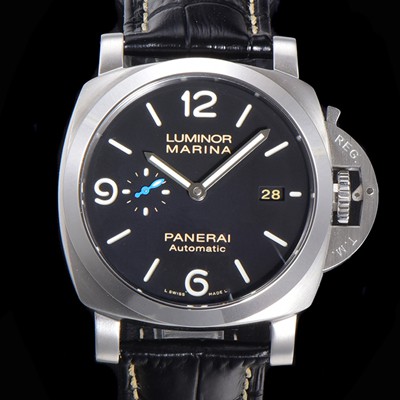 레플리카 [파네라이] 남성용 PAM01312 루미노르 1950 3데이 44미리 오토매틱 P.9010타입 가죽줄 블랙다이얼 pan3511  