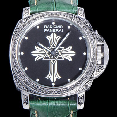 레플리카 [파네라이] 남성용 라디오미르 ETA 6497-2 수동/기계식 무브먼트 44미리 가죽줄 블랙다이얼 PAN73331  