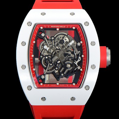 레플리카 [리차드밀레] 남성용 RM055 세라믹 제질 수동형 무브먼트 50미리 러버밴드 스켈레톤 다이얼 RIC73972  