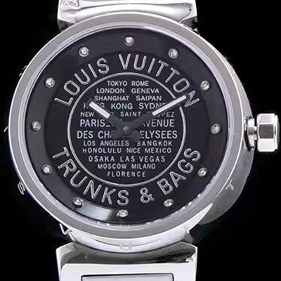 레플리카 [루이비통] 남성용 탕부르 블랙 다이얼 쿼츠 무브먼트 LOU4204  
