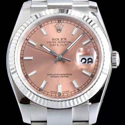 레플리카 [로렉스] 남성용 데이져스트 m116234-0120 업그레이드 VIP 타입!! 심플한 디자인 인기베스트 핑크 다이얼 스틱 야광 인덱스 스틸 브레이슬릿 ROL0330  