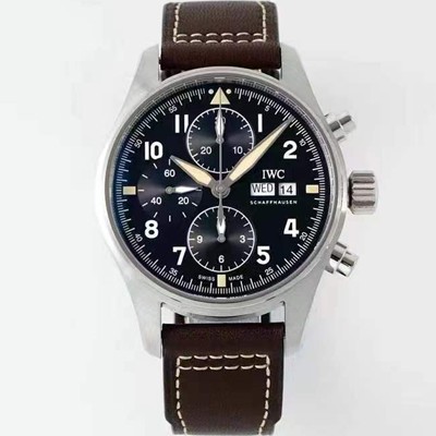 레플리카 [아이더블유씨] 남성용 파일럿 워치 IW387903 스핏파이어 크로노그래프 43mm 오토매틱 무브먼트 블랙 다이얼 iwc4115  