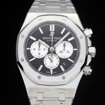 레플리카 [오데마피게] 남성용 로얄오크 26331ST.OO.1220ST.02 블랙 와플 다이얼 신형 ETA 7750B-2 오토매틱 무브먼트 AUD88422  