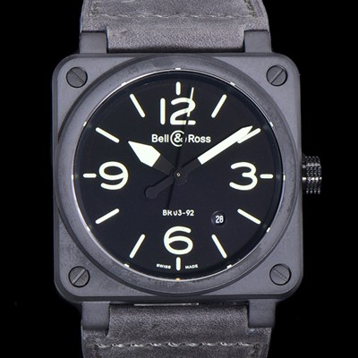 레플리카 [벨앤로즈] 남성용시계 BR03 오토매틱 미요타 9015타입 세라믹케이스 42mm 러버줄 블랙다이얼 bel0489  