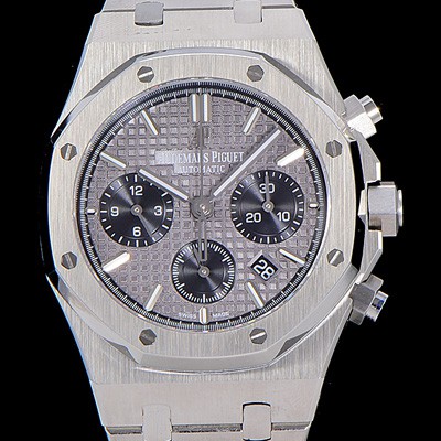 레플리카 [오데마피게]남성용 [ VIP 한정판매 ] 로얄오크 크로노그래프 41미리 그레이 다이얼 AUD13386  