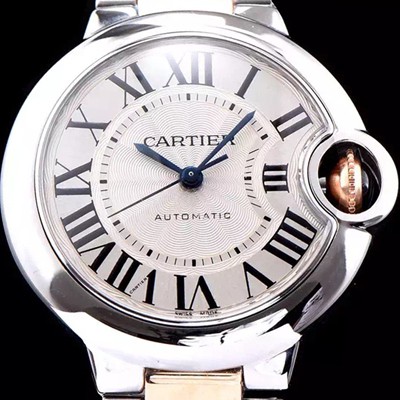 레플리카 [까르띠에] 남성용 남녀 베스트모델!!발롱블루 드 까르띠에 W6920098 18K 로즈골드 투톤콤비 화이트 실버 썬더스트 다이얼 오토매틱 무브먼트 CAR0036  