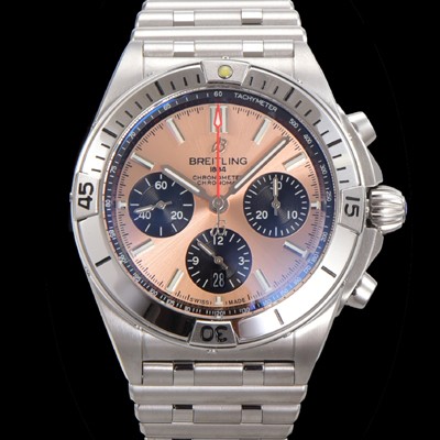 레플리카 [브라이틀링] 남성용 크로노맷 B01 오토매틱 ETA7750-2 타입 42mm 메탈줄 핑크다이얼 bre61734  