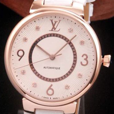레플리카 [루이비통] 남성용 로즈골드 다이얼 탕부르 모노그램 쿼츠 무브먼트 LOU4225  