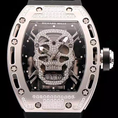 레플리카 [리차드밀레] 남성용 리차드밀레 RM052 뚜르비용 스컬 워치 1:1 수공 맞물림 형식의 쥬얼세팅 스켈레톤&해골무늬 다이얼 오토매틱 무브먼트 RIC0404  