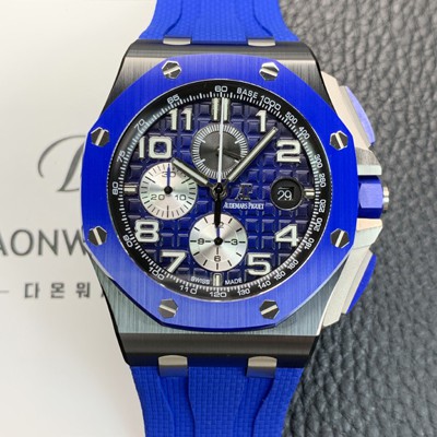 레플리카 [오데마피게] 남성용 로얄오크 오프쇼어 26405CE.OO.A030CA.01 세라믹 베젤 크로노그래프 44mm 오토매틱 무브먼트 블루 다이얼 aud6584  