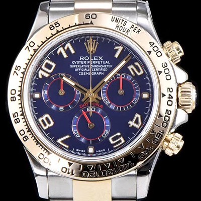 레플리카 [로렉스] 남성용 최상급 퀄리티 데이토나 116503 18K 옐로골드 포금 제품!! 크로노그래프 18K 옐로골드 투톤 콤비 블루 다이얼 오토매틱 무브먼트 ROL0300  