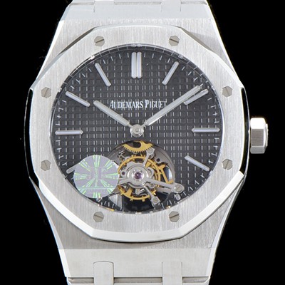 레플리카 [오데마피게] 남성용 VIP타입 로얄오크 투어빌론 씬-엑스트라 UP!! 15202ST.OO.1240ST.01 그레이 와플 다이얼 니켈도금된 세귤 리얼 투어빌론 신형 무브먼트 브레이슬릿 AUD0100  