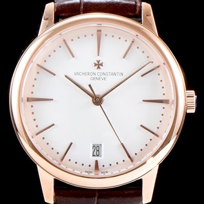 레플리카 [바쉐론콘스탄틴] 남성용 패트리모니 85180/000R-9248 셀프 와인딩 드레스 워치!! 18K 로즈골드 케이스 화이트 다이얼 오토매틱 무브먼트 VAC0210  