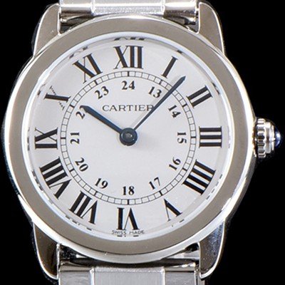 레플리카 [까르띠에] 여성용 솔로 드 까르띠에 화이트 다이얼 쿼츠 무브먼트 CAR0500  