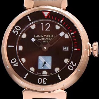 레플리카 [루이비통] 남성용 탕부르 브라운 다이얼 오토매틱 무브먼트 LOU4215  