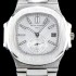 레플리카 [파텝필립] 남성용 노틸러스 최신버전 업그레이드형!! "스몰 세컨즈-데이트" 화이트 텍스쳐드 다이얼 브레이슬릿 Cal. 324 자동형 무브먼트 PAT0020  