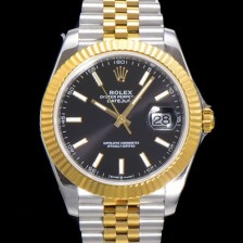 레플리카 [로렉스] 남성용 904L스틸!! 2022신형 데이져스트 41mm II 126333 !! 18K 옐로골드 블랙 다이얼 브레이슬릿 신형 Cal.3235 오토매틱 무브먼트 ROL09330  