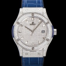 레플리카 [휴블렛] 남성용 클래식 퓨전 565.NX.9010.LR.1704 다이아몬드 셋팅 큐빅/보석 다이얼 42미리 오토매틱 2892 타입 가죽/우레탄 믹스밴드 hub2125  