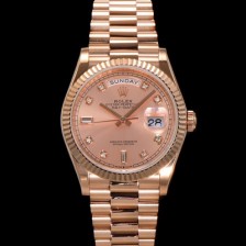 레플리카 [로렉스] 남성용 New 데이데이트 m128235-0009 무게173g 18K 로즈골드 36mm 오토매틱 Cal.2836-2 타입 다이아몬드 로즈골드 다이얼 rol5403  