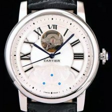 레플리카 [까르띠에] 남성용 로통드 드 까르띠에 오토매틱 시리즈 화이트다이얼 CAR0001  