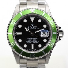 레플리카 [로렉스] 남성용 업그레이드된!!서브마리너 데이트 16610LV-93250 그린 알루미늄 베젤 블랙 다이얼 브레이슬릿 스위스 Cal.3135 오토매틱 무브먼트 ROL0323  