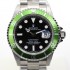 레플리카 [로렉스] 남성용 업그레이드된!!서브마리너 데이트 16610LV-93250 그린 알루미늄 베젤 블랙 다이얼 브레이슬릿 스위스 Cal.3135 오토매틱 무브먼트 ROL0323  