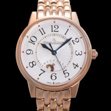 레플리카 [예거 르꿀르뜨] 여성용 랑데뷰 나잇&데이 문페이즈 오토매틱 898A 타입 무브 34mm 금장시계 화이트다이얼 jag9115  