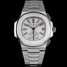 레플리카 [파텍필립] 남성용 노틸러스 5980/1A-019 오토매틱 Cal.CH 28-520 C 타입 40.5mm 메탈줄 화이트 다이얼 pat2224  