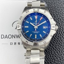 레플리카 [브라이틀링] 남성용 어벤져 지엠티 44mm 메탈줄 오토매틱 2836-2 타입 블루 다이얼 bre6066  