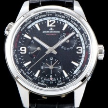 레플리카 [예거르꿀뜨르] 남성용 폴라리스 지오그래픽 904847J WT!! 세컨드 타임존 24시간 인디케이터 월드타임 파워 리저브 블랙 그라데이션 다이얼 수정형 Cal.866 타입 오토매틱 무브먼트 JAG0401  