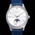 레플리카 [예거르꿀뜨르] 남성용 마스터 울트라 씬 문페이즈 39mm 오토매틱 866타입 가죽줄 화이트다이얼 jag3211  
