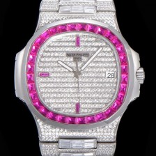 레플리카 [파텍필립] 남성용 노틸러스 5719/10G-010 보석/큐빅 셋팅 오토매틱 Cal.324 S C 타입 40미리 메탈 보석다이얼 PAT74093  