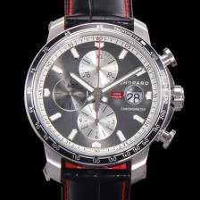 레플리카 [쇼파드] 남성용 밀러 밀가리아 Ref.168571 오토매틱 크로노그래프 아시안 7750-2타입 44mm 가죽줄 그레이다이얼  cho3192  