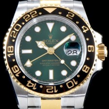 레플리카 [로렉스] 남성용 지엠티 마스터II 116718LN 듀얼 타임 블랙 세라믹 소재의 24시간 회전 베젤 그린 썬더스트 다이얼 오이스터 브레이슬릿 ETA 2836 A2 오토매틱 무브먼트 ROL0033  