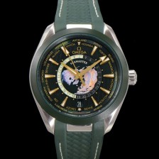 레플리카 [오메가] 남성용 씨마스터 1:1수제공정형 220.30.43.22.10.001 아쿠아테라 150M GMT 월드타이머 43미리 오토매틱 Cal. 8938 타입 메탈줄 그린 다이얼 omg20247  