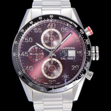 레플리카 [태그호이어] 남성용 까레라1887 베스트 최신버전 업그레이드형 V6사 CAR2A10.FC6235 크로노그래프 브라운 다이얼 오토매틱 무브먼트 TAG73951  