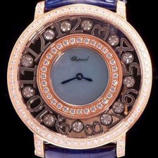 레플리카 [쇼파드] 여성용 해피 스포츠 라이트 블루 쉘 다이얼 다이아몬드 주얼리 세팅 쿼츠 무브먼트 CHO0400  