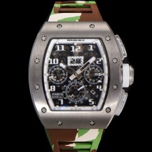 레플리카 [리차드밀레] 남성용 RM11-FM 티타늄 케이스/스텐레스 스틸 베젤 크로노그래프 50mm 오토매틱 무브먼트 스켈레톤 다이얼 ric0252  