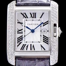 레플리카 [까르띠에] 남성용 탱크 화이트 다이얼 쿼츠 무브먼트 CAR0053  