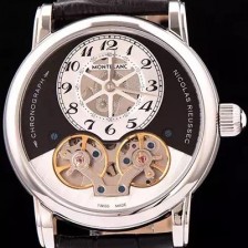 레플리카 [몽블랑] 남성용 스타 니콜라스 뤼섹 모노푸셔 크로노그래프 블랙다이얼 MON42002  