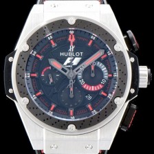 레플리카 [휴블렛] 남성용 빅뱅 킹파워 F1 신제품 업데이트!! 703.ZM.1123.NR.FMO10 지르코늄 48MM 리미티드 에디션 크로노그래프 블랙 메트 다이얼 오토매틱 무브먼트 HUB0212  