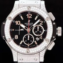레플리카 [휴블렛] 남성용 빅뱅 블랙 다이얼 최상급 소재의 다이아버젼 블랙다이얼 HUB0402  