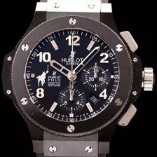 레플리카 [휴블렛] 남성용 빅뱅 폴로 골드 컵 블랙 다이얼 HUB0422  