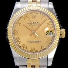 레플리카 [로렉스]여성용 데이져스트 로맨 쥬밸리 31미리 레이디 옐루골드 오토매틱 2836-2 골드다이얼 ROL74304  